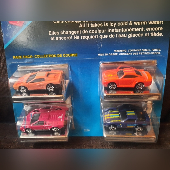 1988 Hot Wheels Micro Color Racers, #3226 Race Pack, New in Pack! - Picture 2 of 3